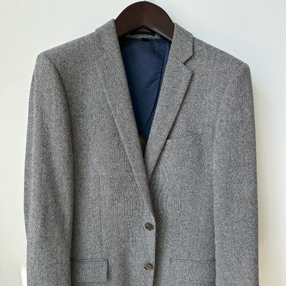 J. Crew Ludlow Suit Grey Herringbone